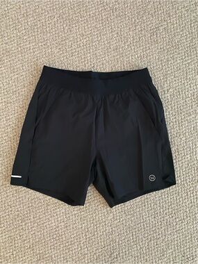 Men's Whoop Black Athletic Shorts with Reflective Detail Size Medium